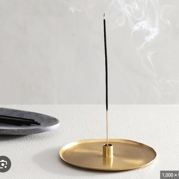 Pottery Barn Other - NEW Pottery Barn Gold Incense Holder Plate